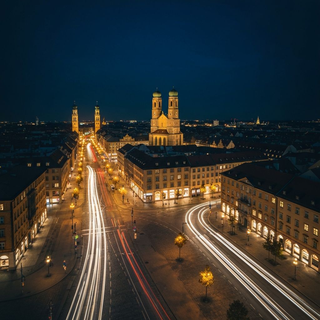 Munich skyline at night